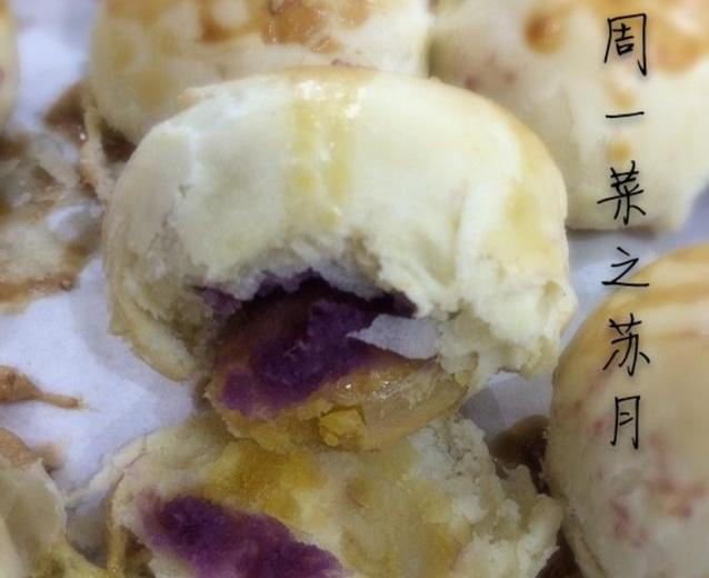 月饼节快乐之紫薯蛋黄苏月的做法