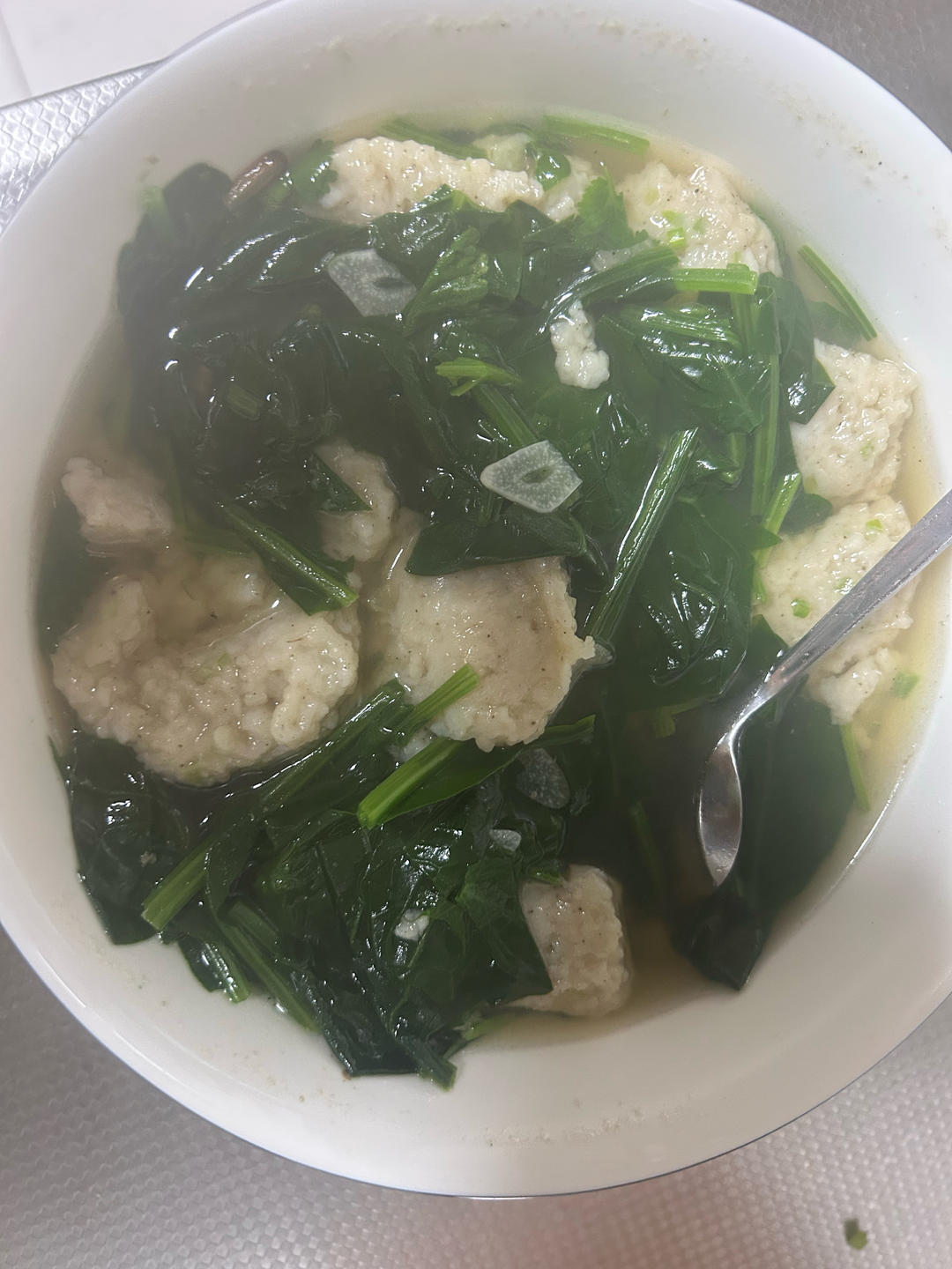 扇贝丸子菜汤