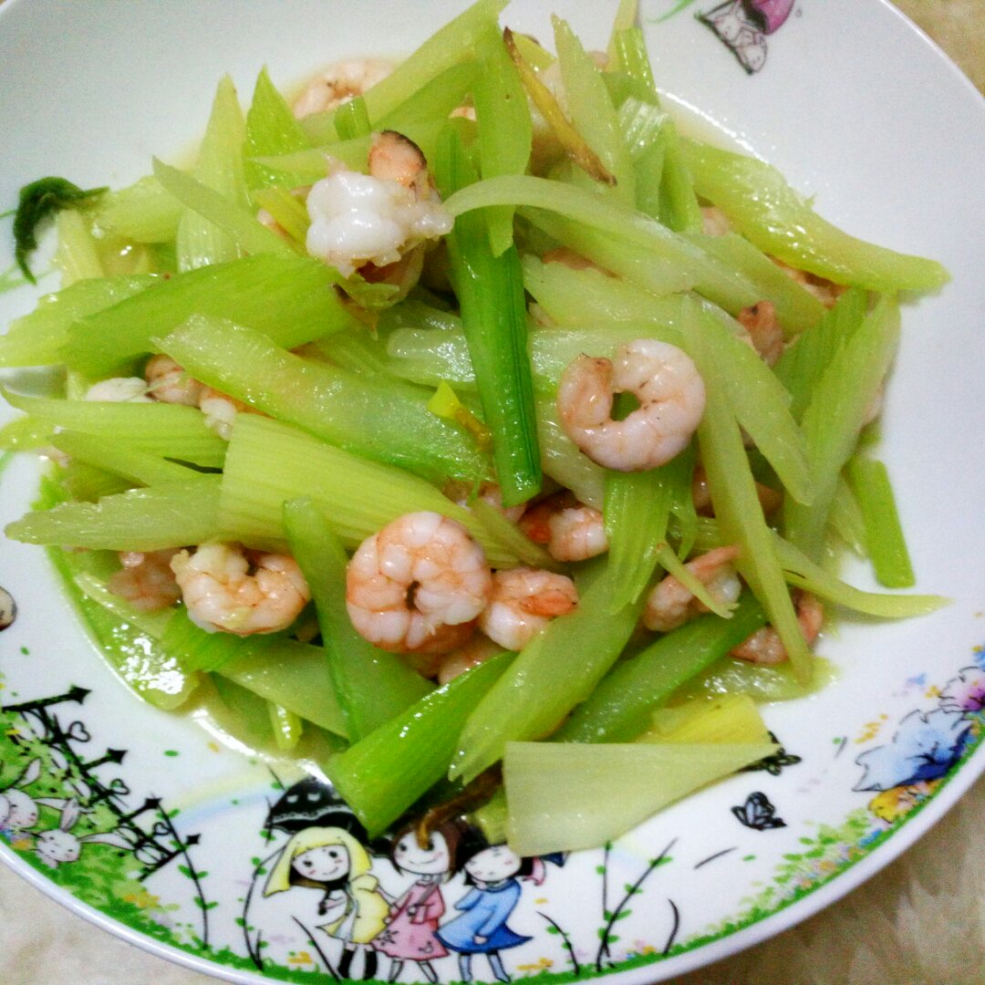 西芹炒虾仁