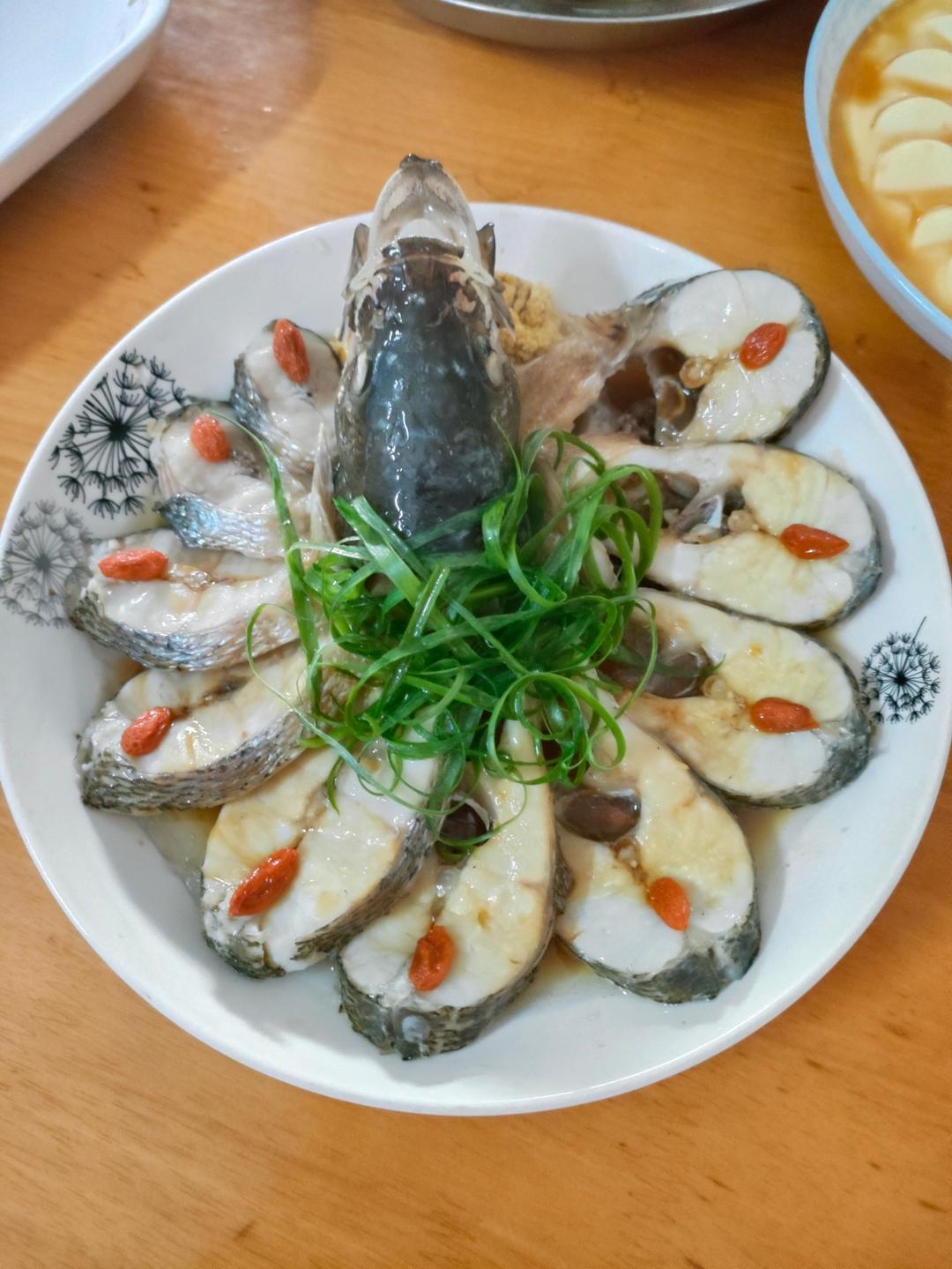 年夜饭系列之孔雀开屏清蒸鲈鱼