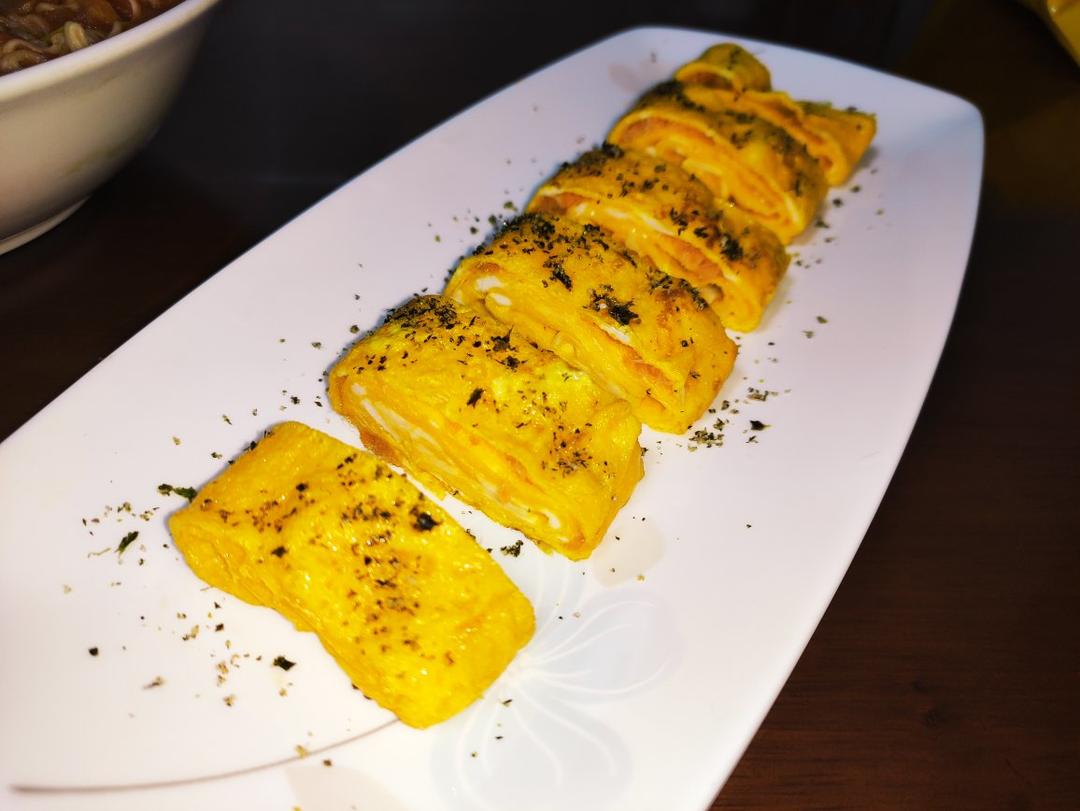 爆浆芝士肉松鸡蛋卷（玉子烧）