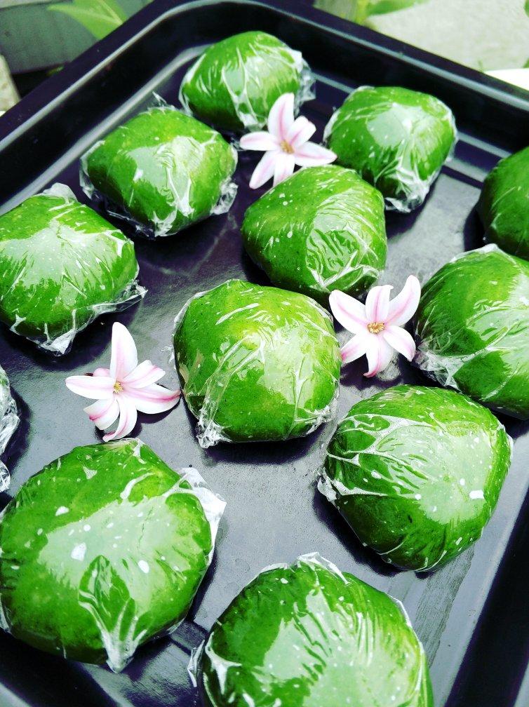 老鼠爱米粒做的自制青团