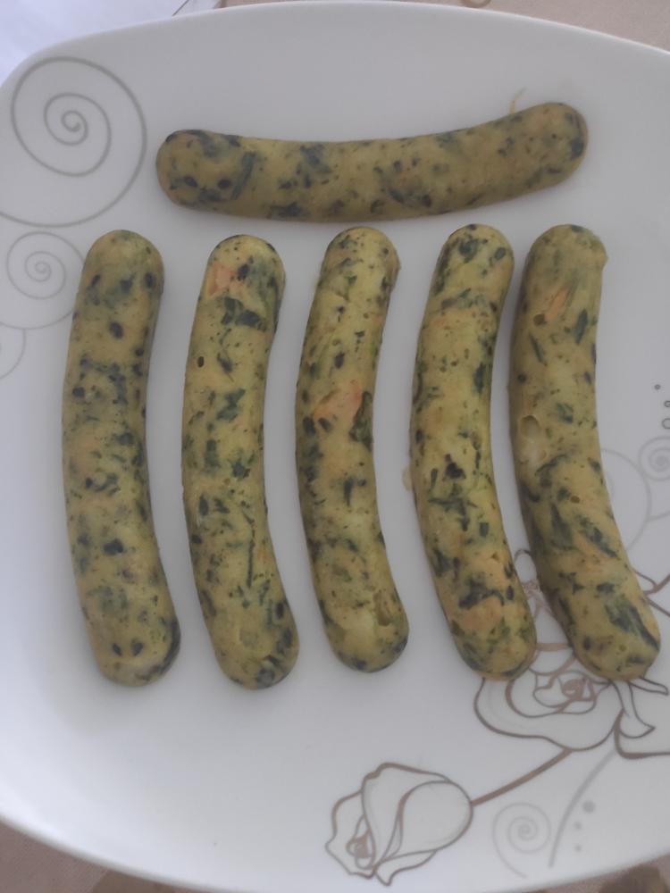 山药胡萝卜菠菜肠-宝宝辅食的做法