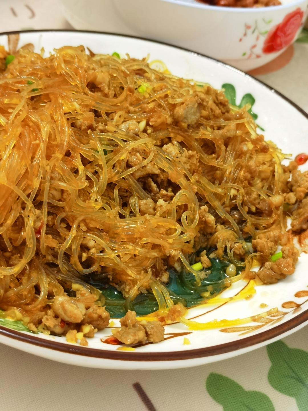 龙口粉丝版蚂蚁上树的做法