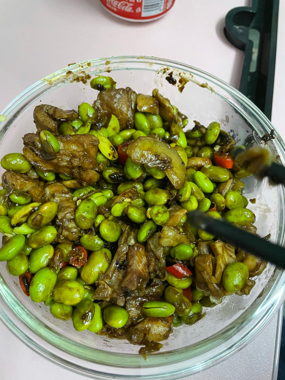 【毛豆烧鸡】