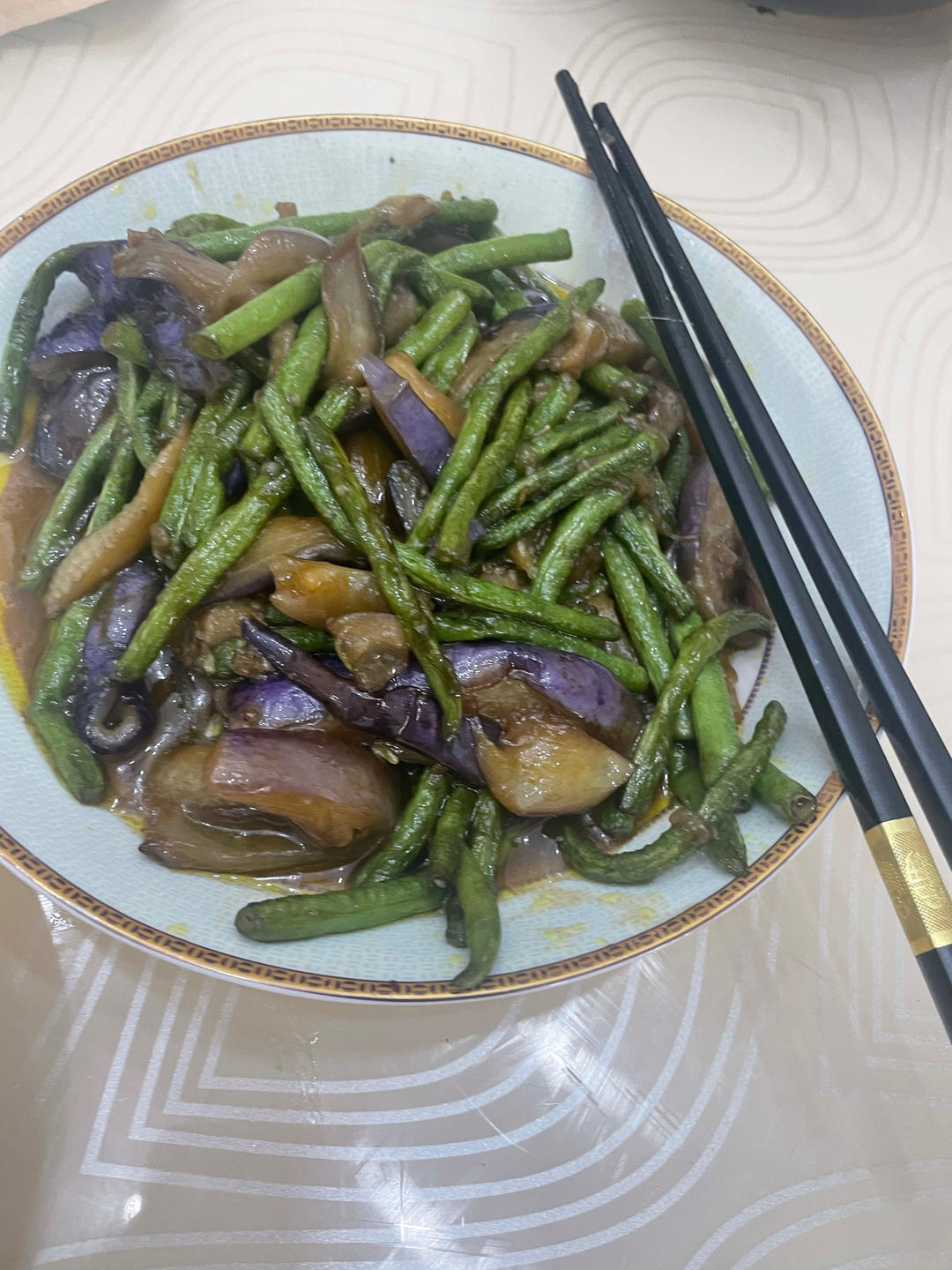 豆角烧茄子