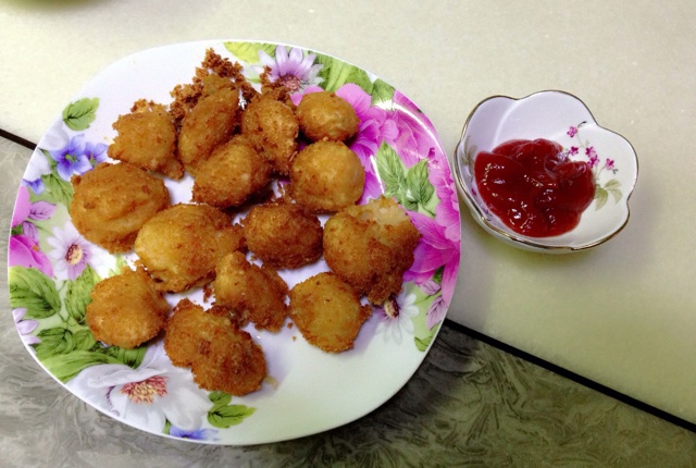 土豆泥鲜虾球