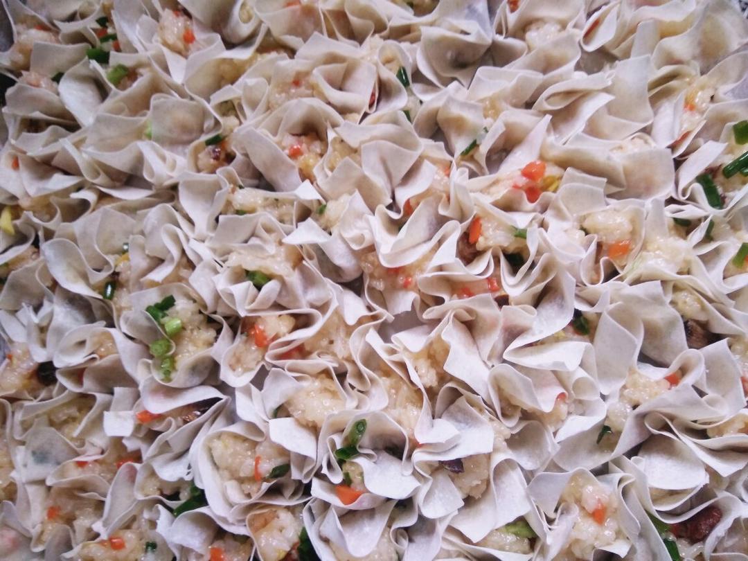 馄饨皮糯米烧麦