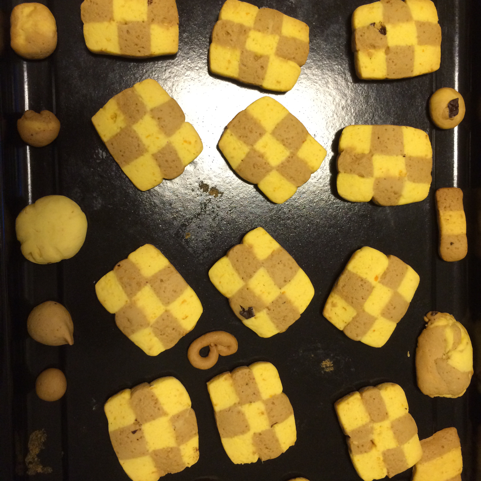 香草抹茶饼干（棋盘饼干