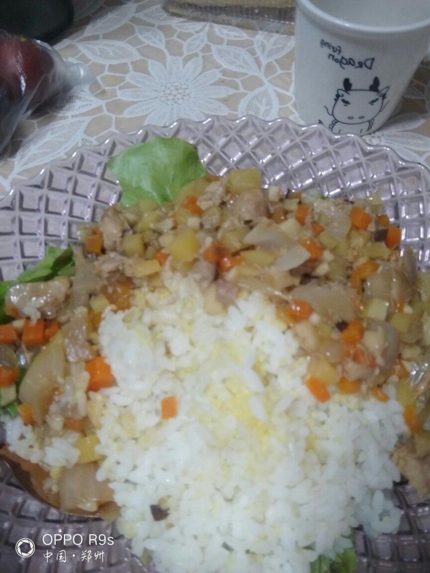 电饭锅版香菇腊肠饭