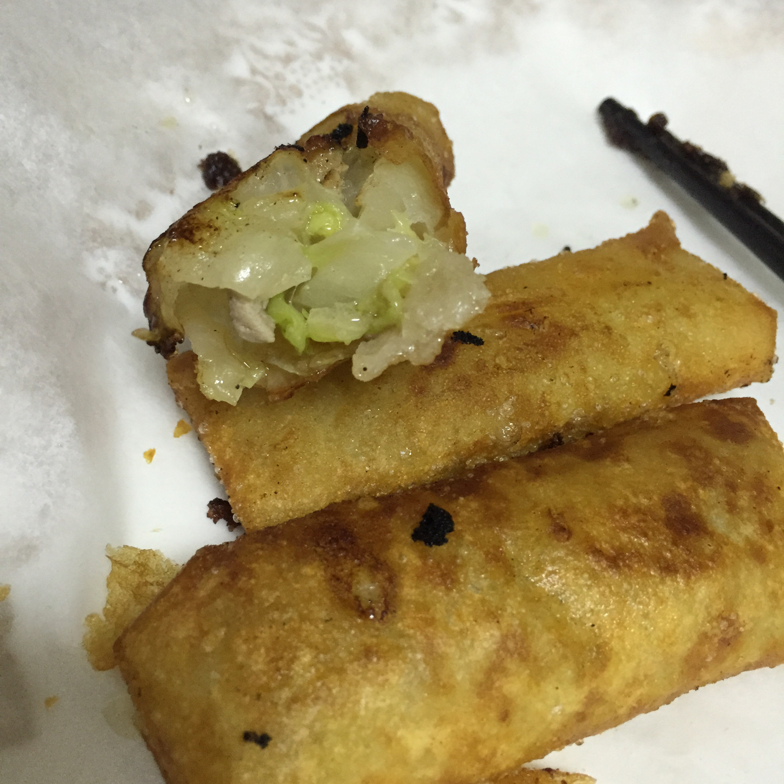 黄芽菜肉丝春卷