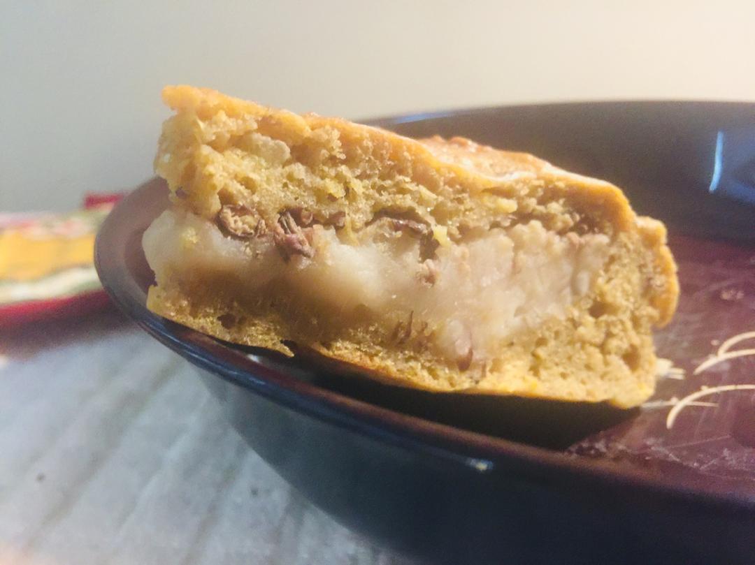 红豆香芋快手面包丨健康·烘焙