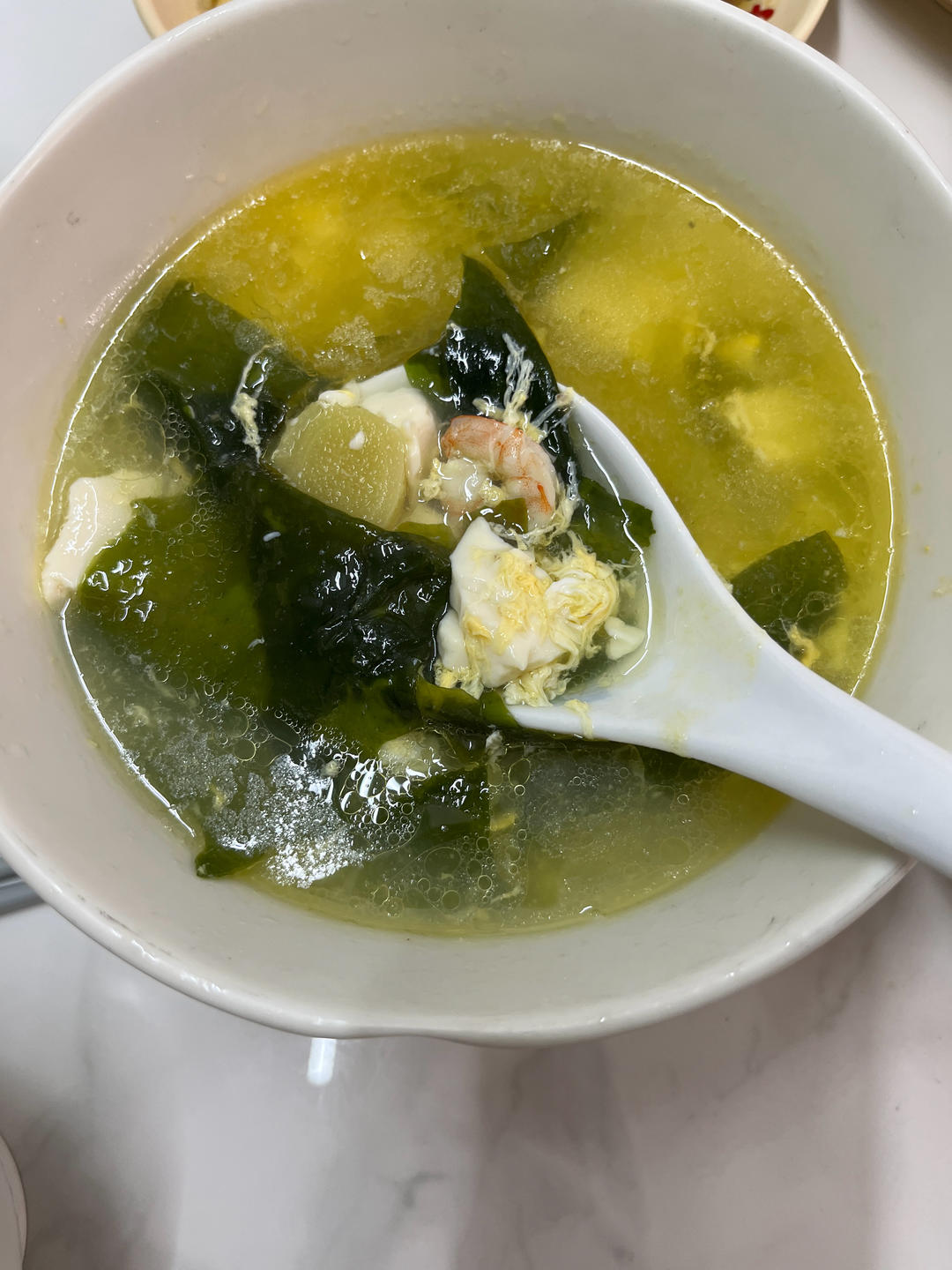 孩子增高汤 | 虾仁豆腐裙带菜汤