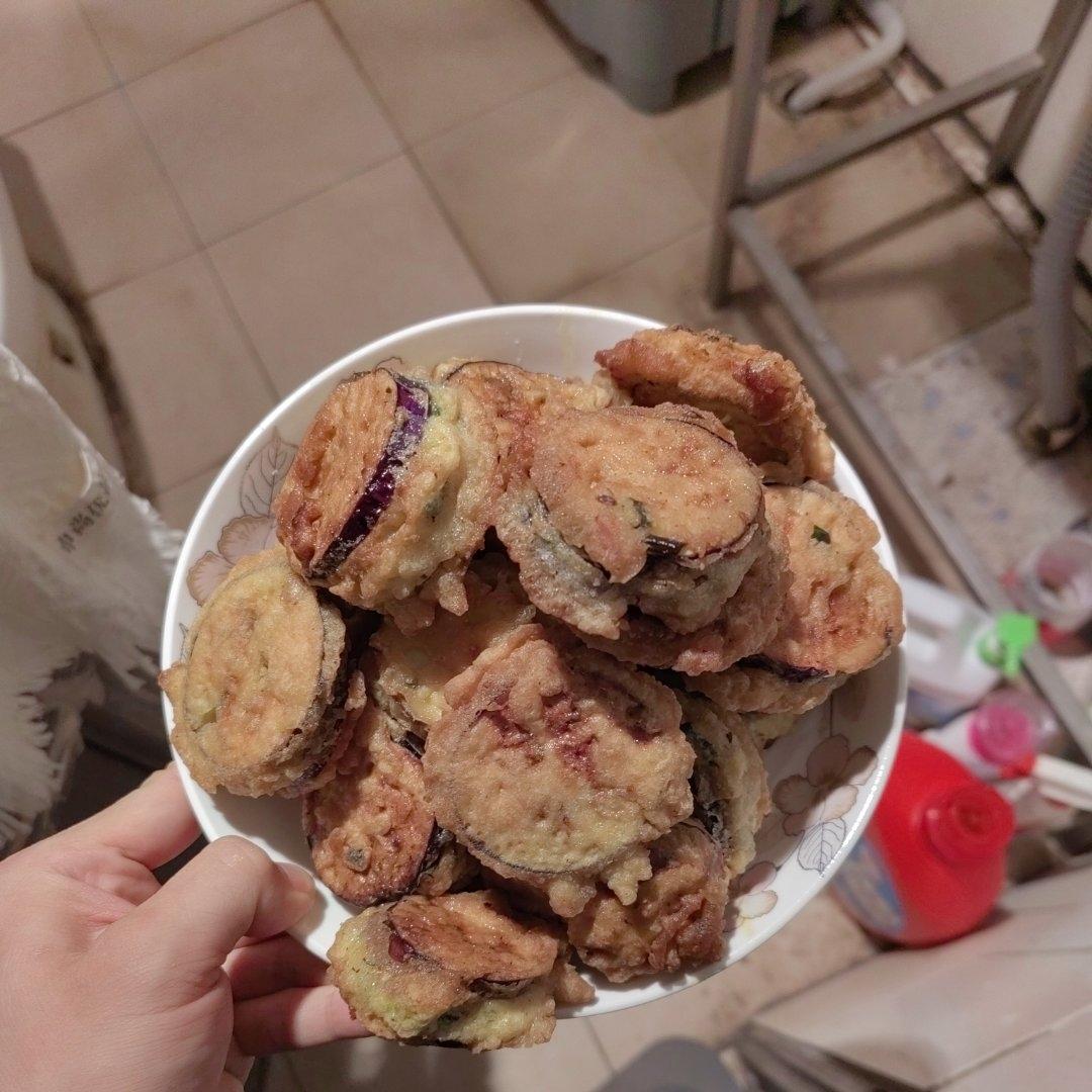 家常主食 炸茄盒 肉馅儿茄子
