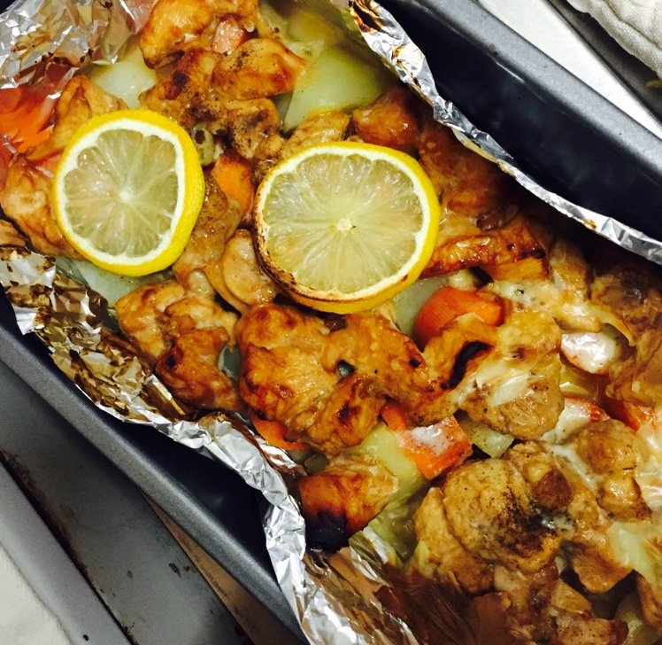 烤奥尔良鸡腿肉土豆