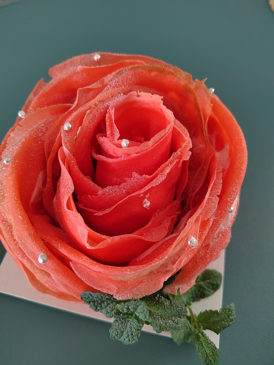 女神节玫瑰花千层蛋糕