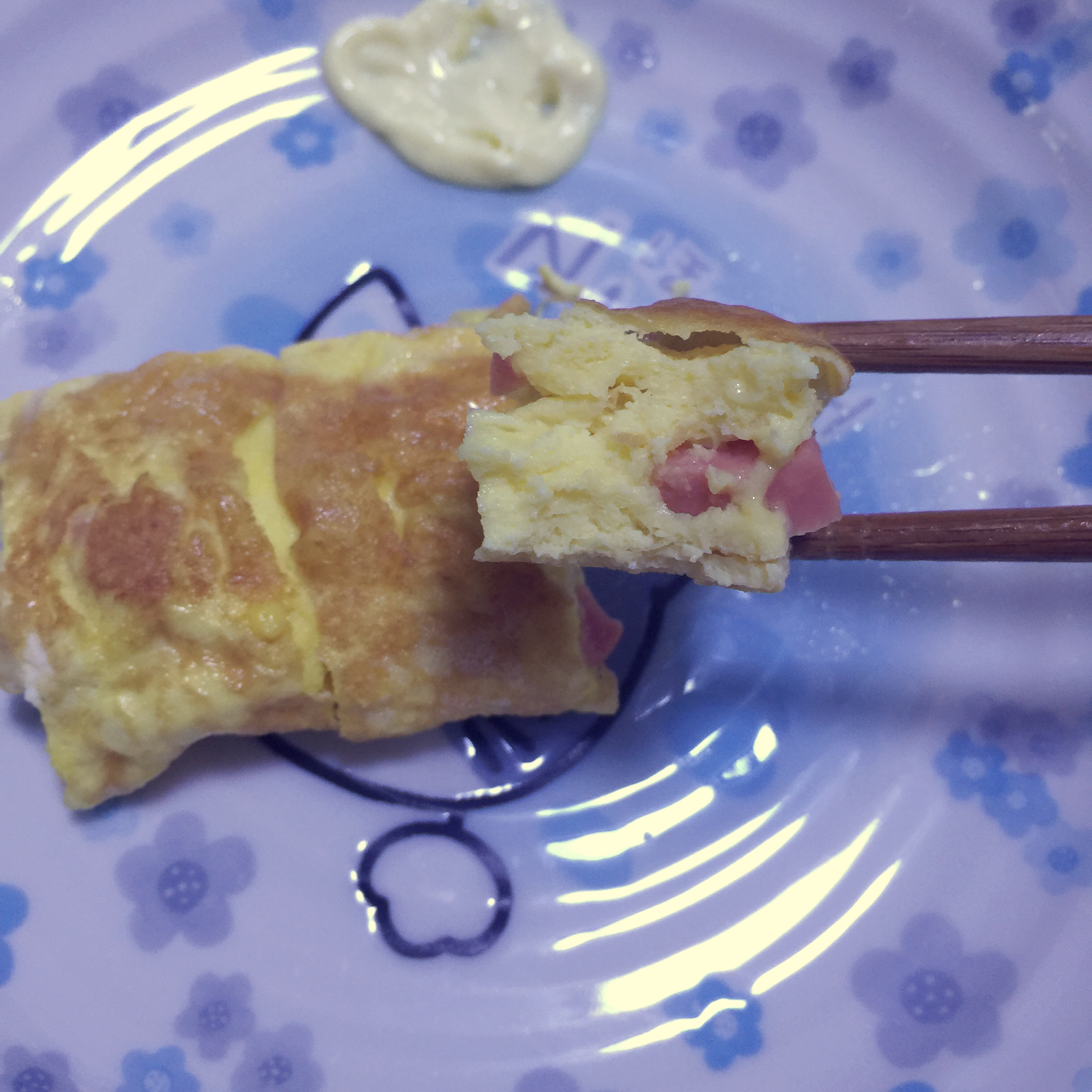 火腿鸡蛋卷