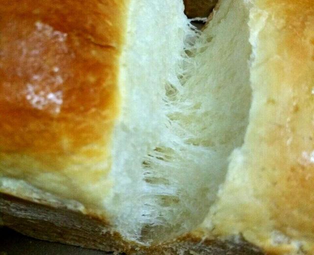 一次发酵就拉丝的吐司面包(附夏天面包机出膜方法)的做法