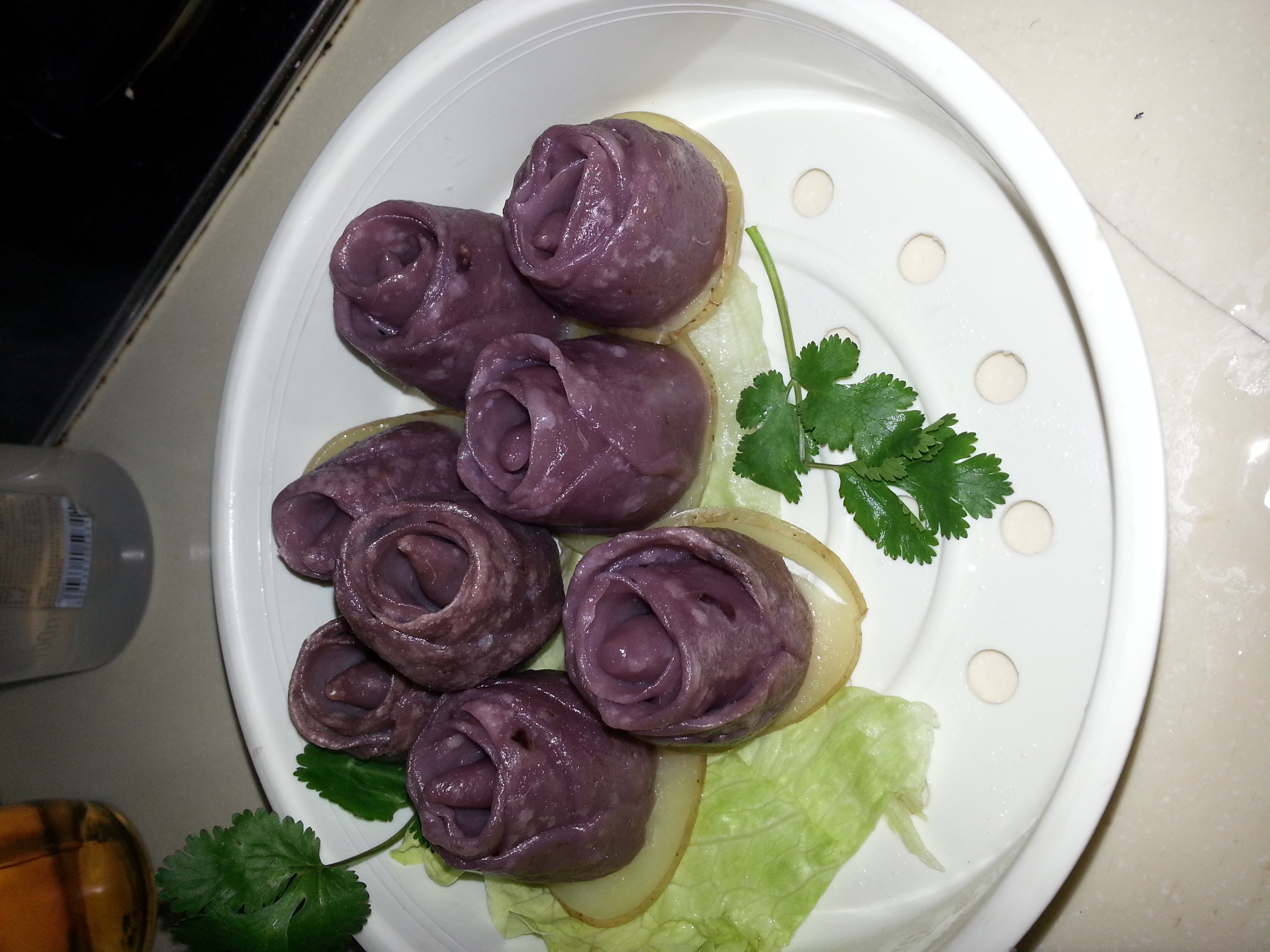 紫薯玫瑰花馒头