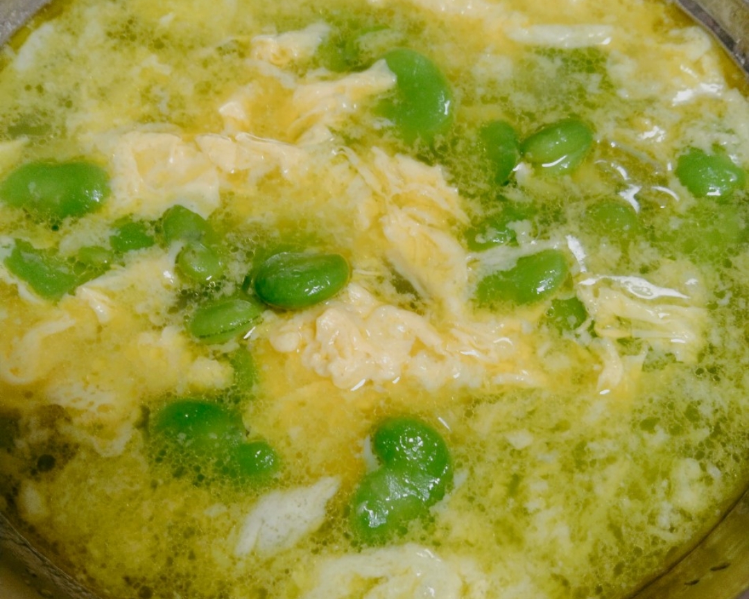 蚕豆米鸡蛋汤