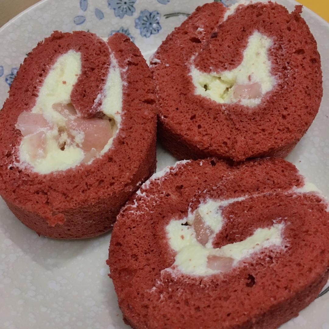 红丝绒蛋糕卷（完美毛巾底）