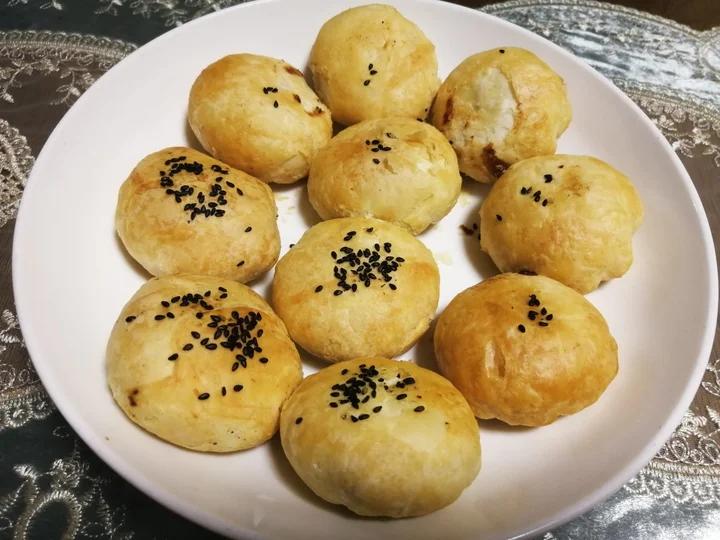 酥皮鲜肉月饼～酥的掉渣