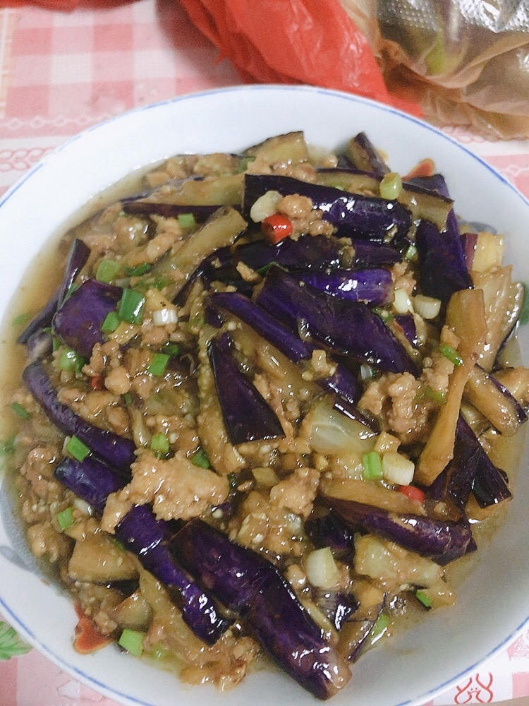 红烧肉沫茄子