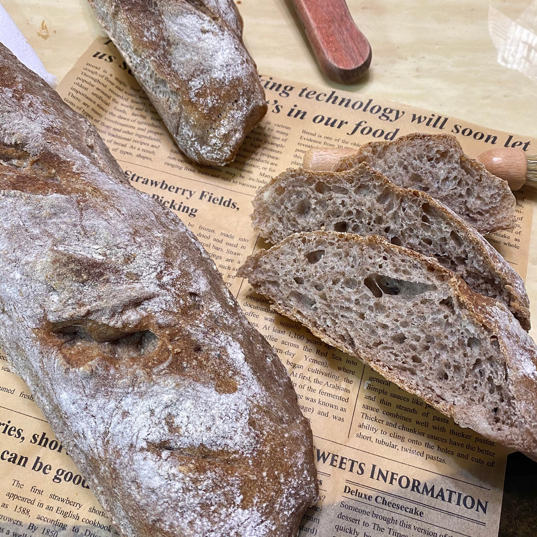 香脆健康的全麦法棍Whole Wheat Baguette