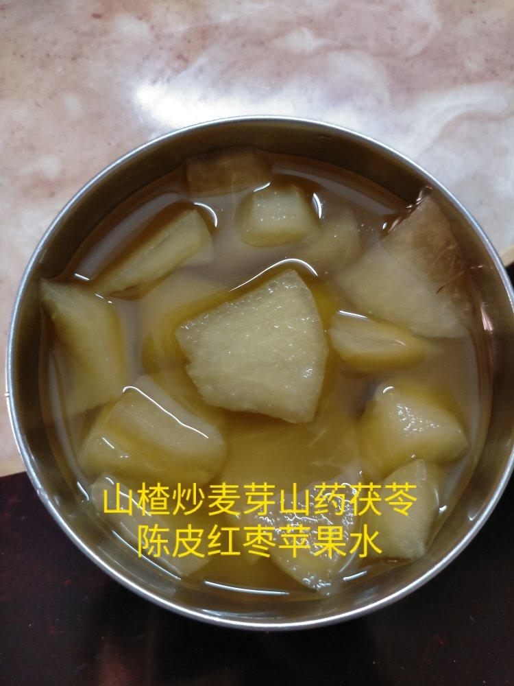 健胃消食苹果山楂水（宝宝舌苔发白黄口臭积食开胃助消化）