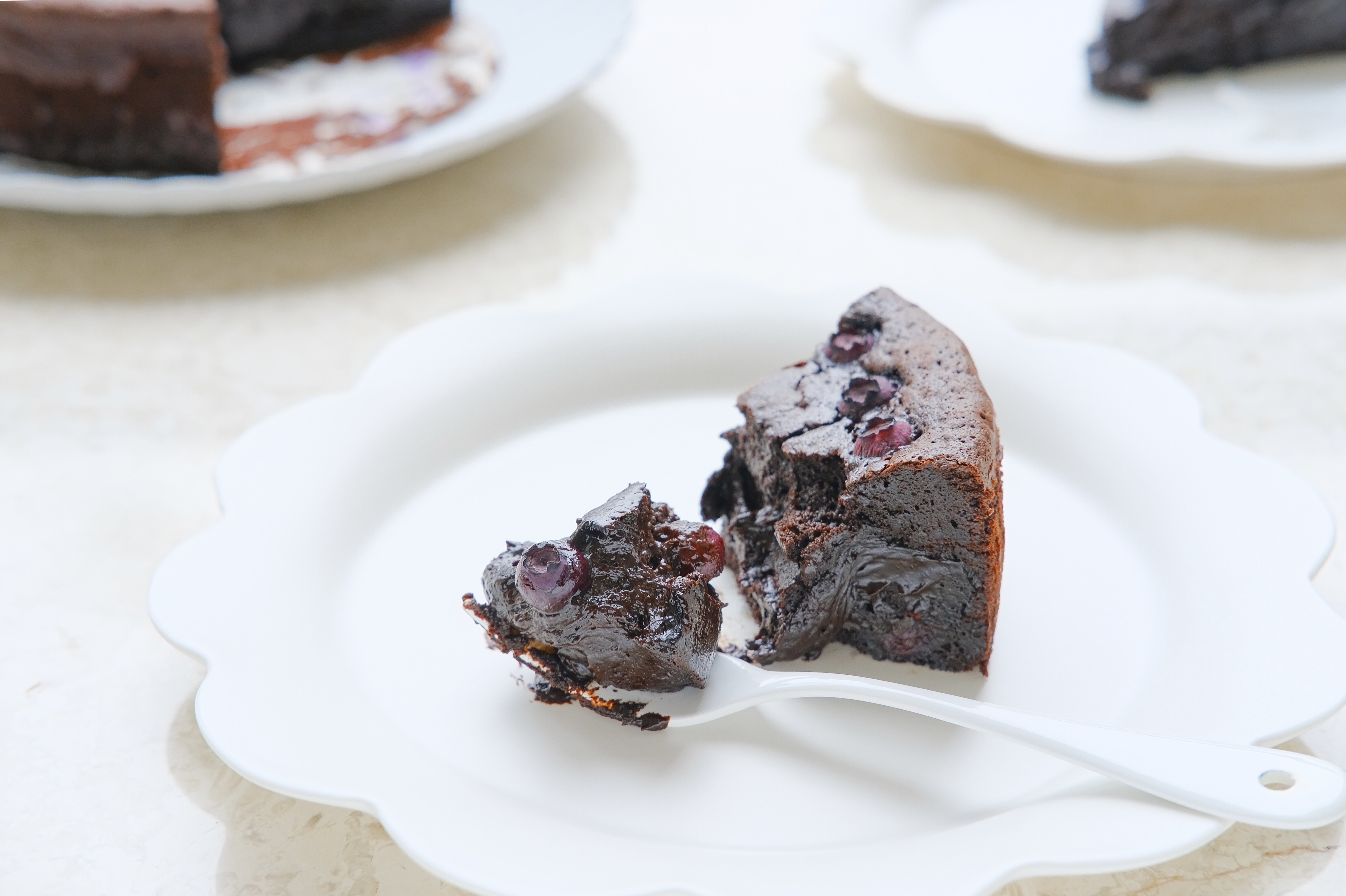 蓝莓巧克力软心蛋糕（低糖版）的做法 步骤21
