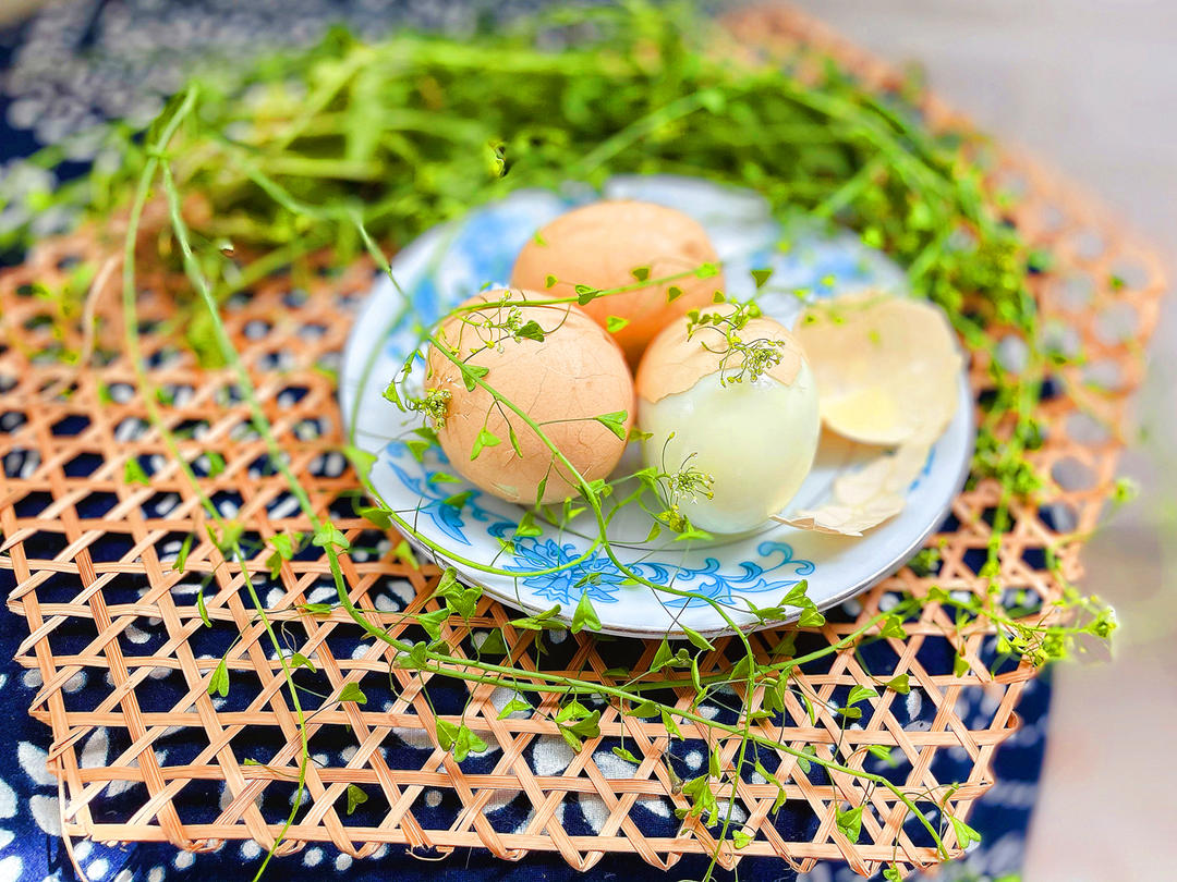 清明节荠菜煮鸡蛋图片