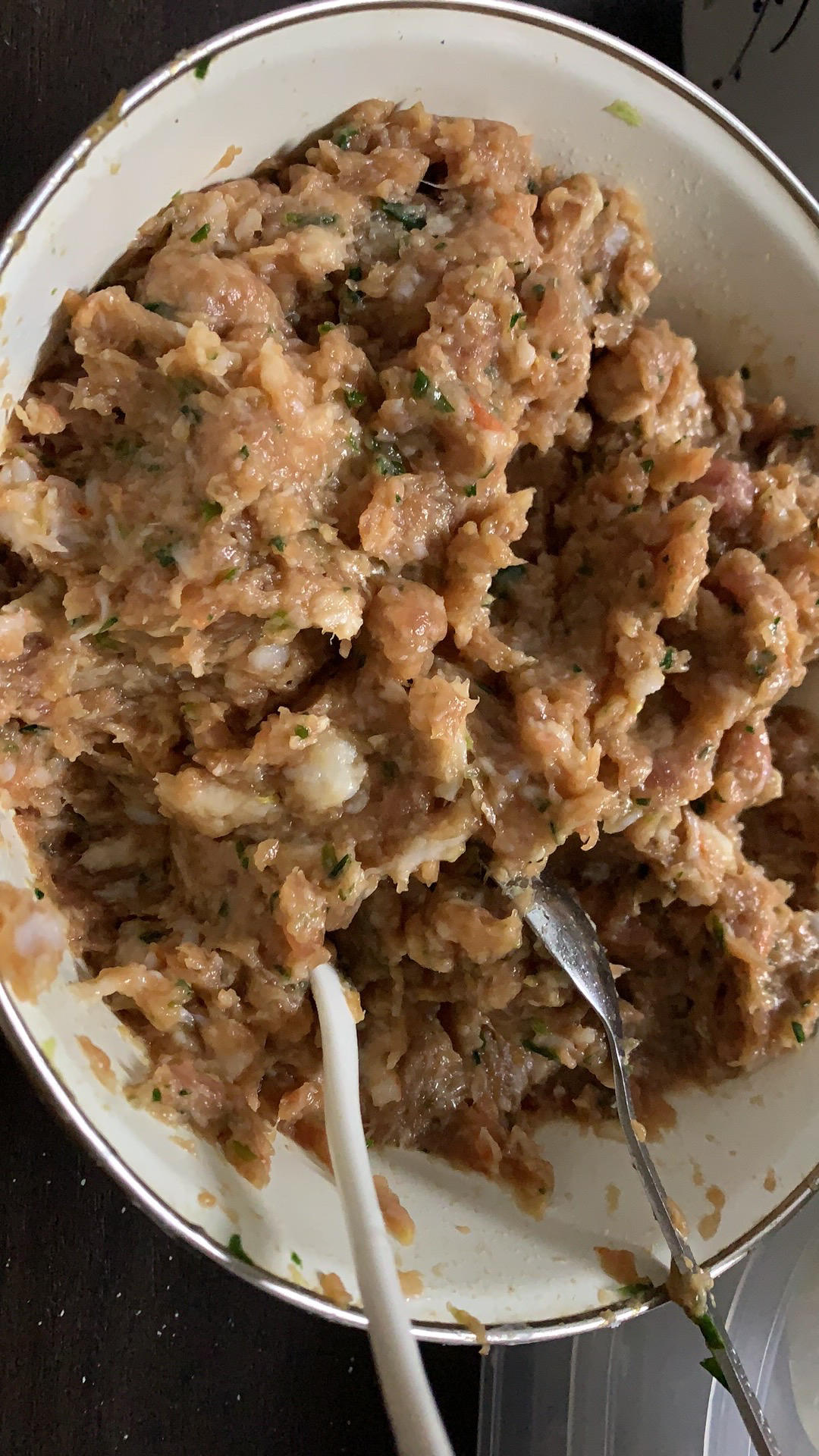 鲜肉虾仁混沌馅（附加超详细的混沌包法）