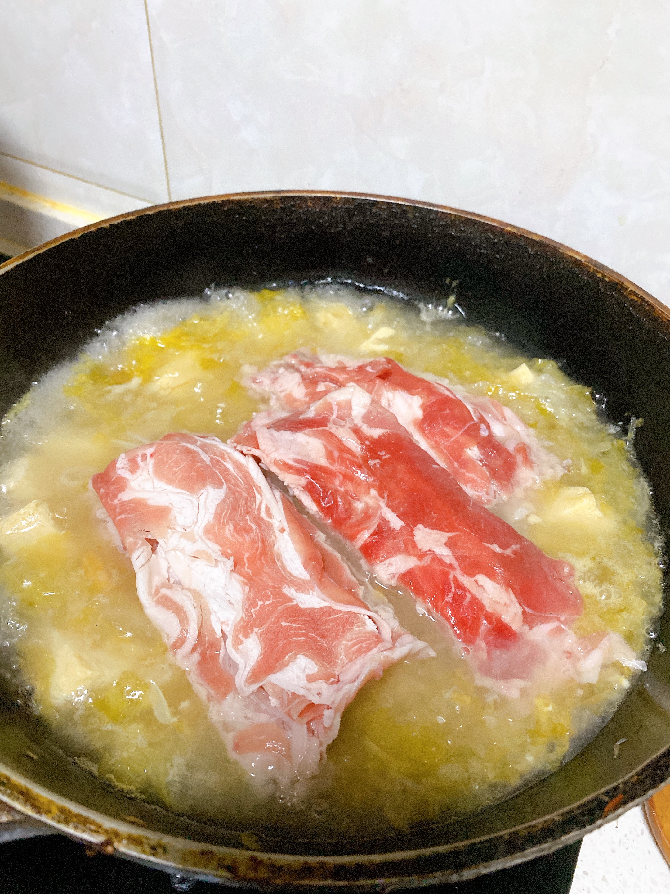 冬季最佳美食酸菜羊肉片冻豆腐-果果美厨的做法 步骤8