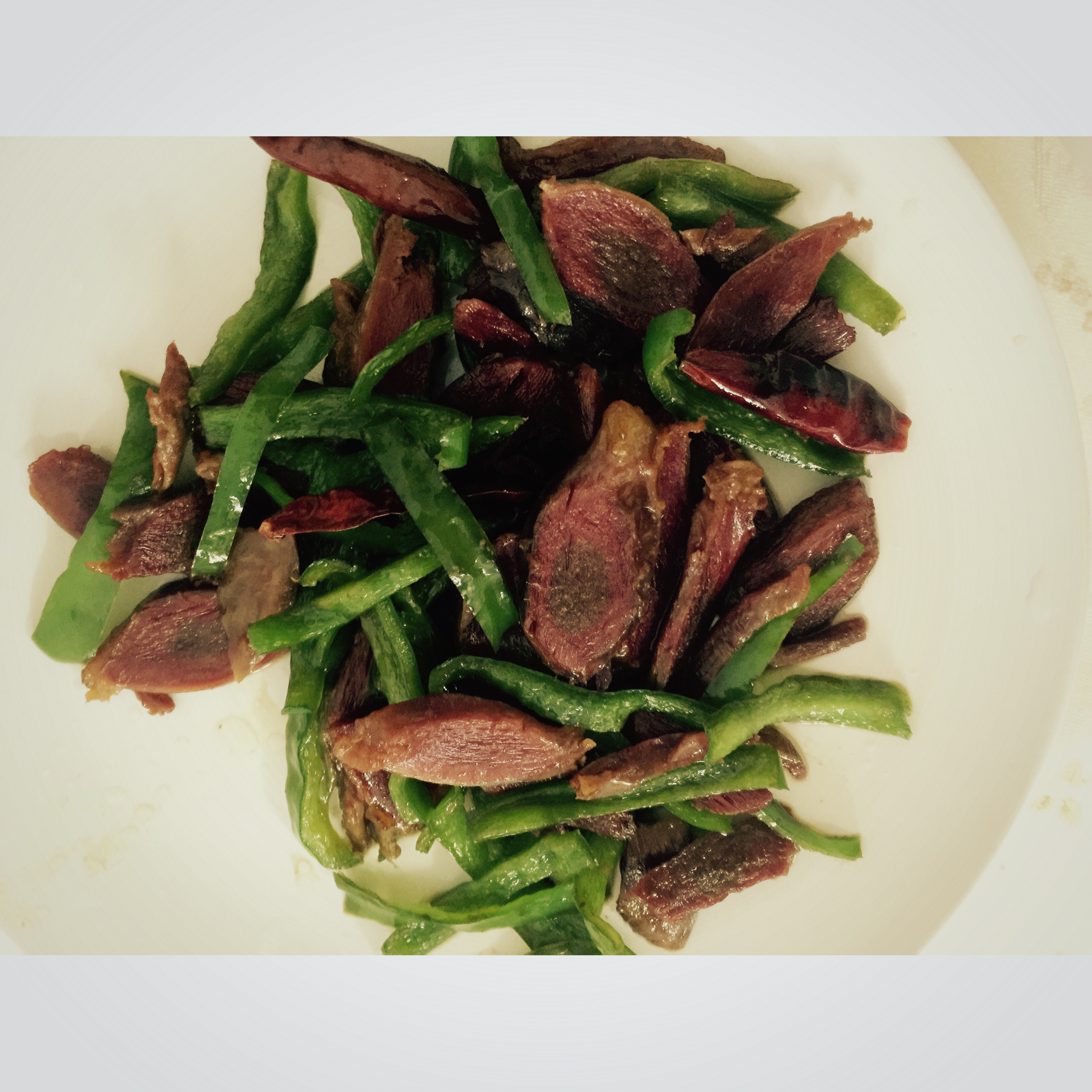 鸭肫炒青椒