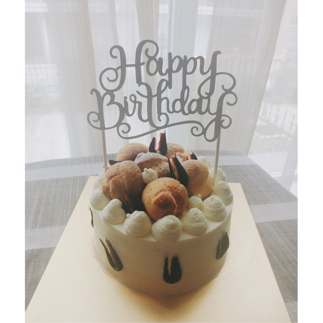 泡芙奶油球~巧克力装饰tip~简单蛋糕装饰~