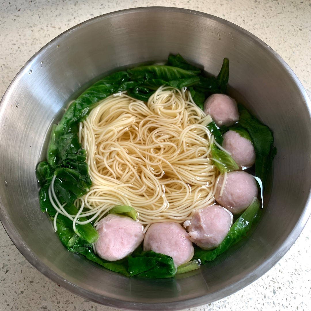 不刷锅的微波炉丸子面条