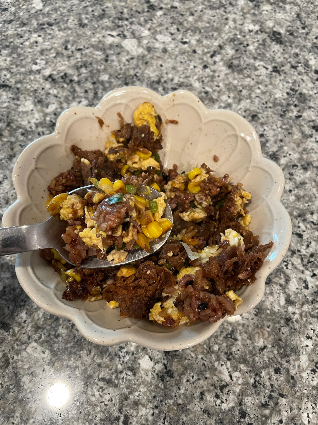 黄油玉米肥牛炒饭