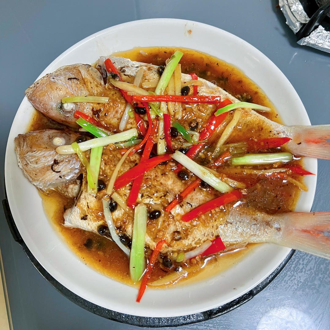 豆豉煎鱼