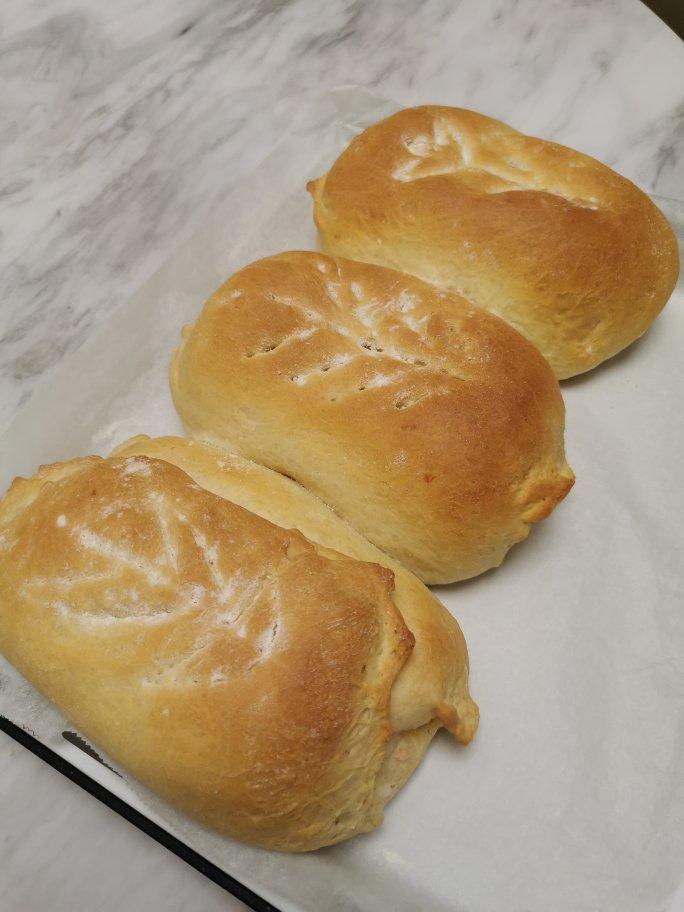 【半个就饱！越吃越瘦】【Sweet bun with Sticky sweet potato filling】 #牛奶麻薯#红薯#软欧#