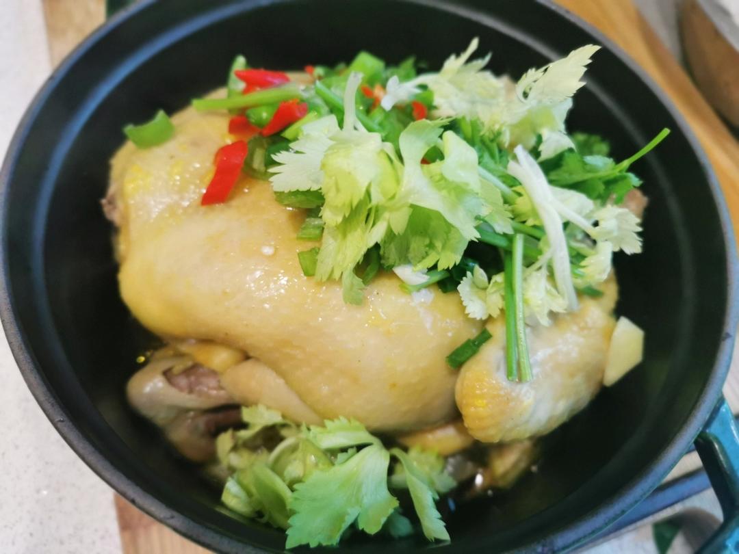 有手就会做的无水葱油鸡（铸铁锅版）