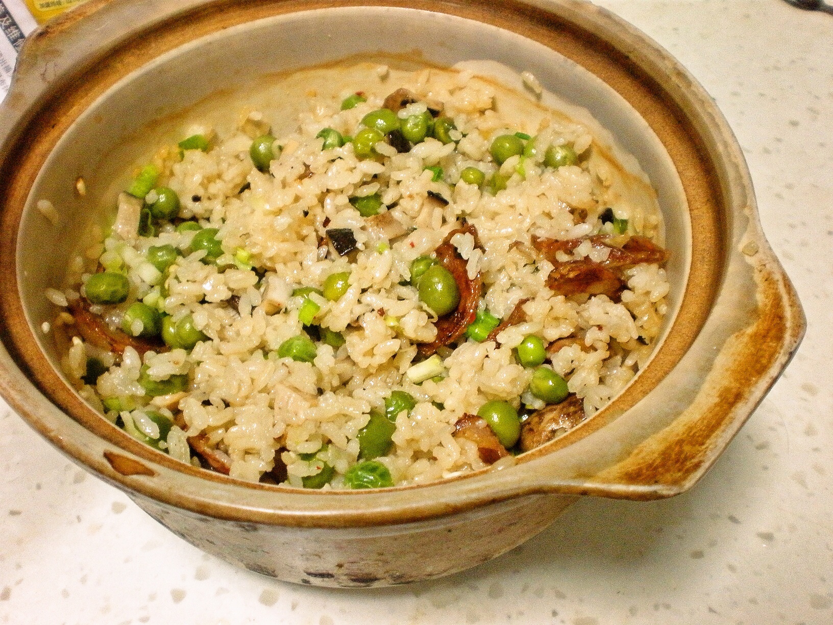 香菇腊肠豌豆饭