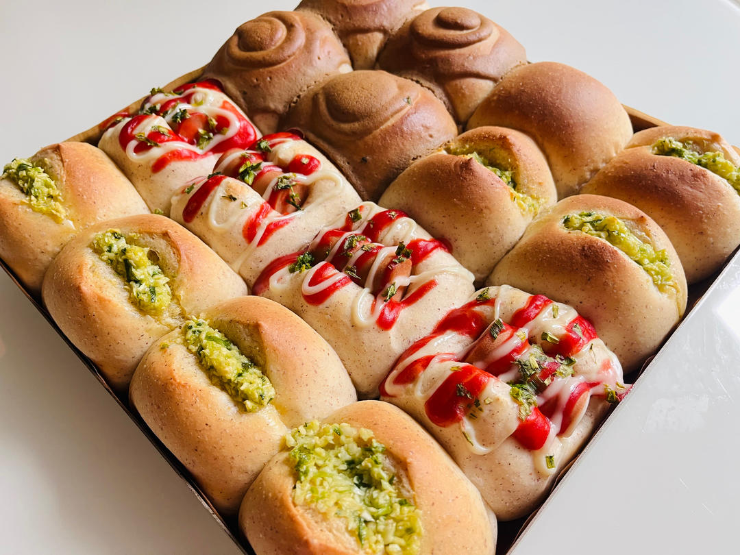 小餐包拼盘｜一份面团四种口味