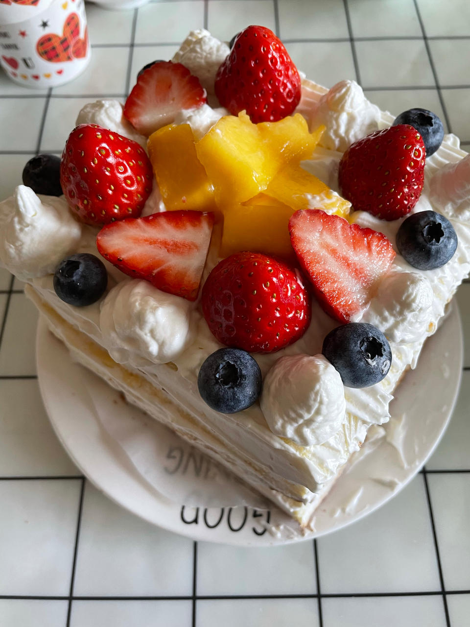 8寸方形生日蛋糕（30*40方盘或60升大烤箱自带烤盘做）