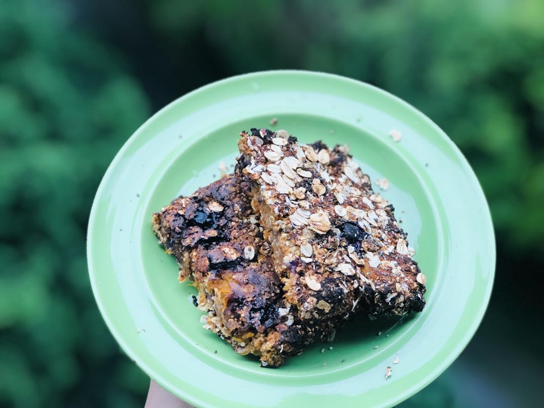 【减脂增肌】高蛋白香蕉蓝莓藜麦能量棒 Banana&blueberry quinoa protein bar