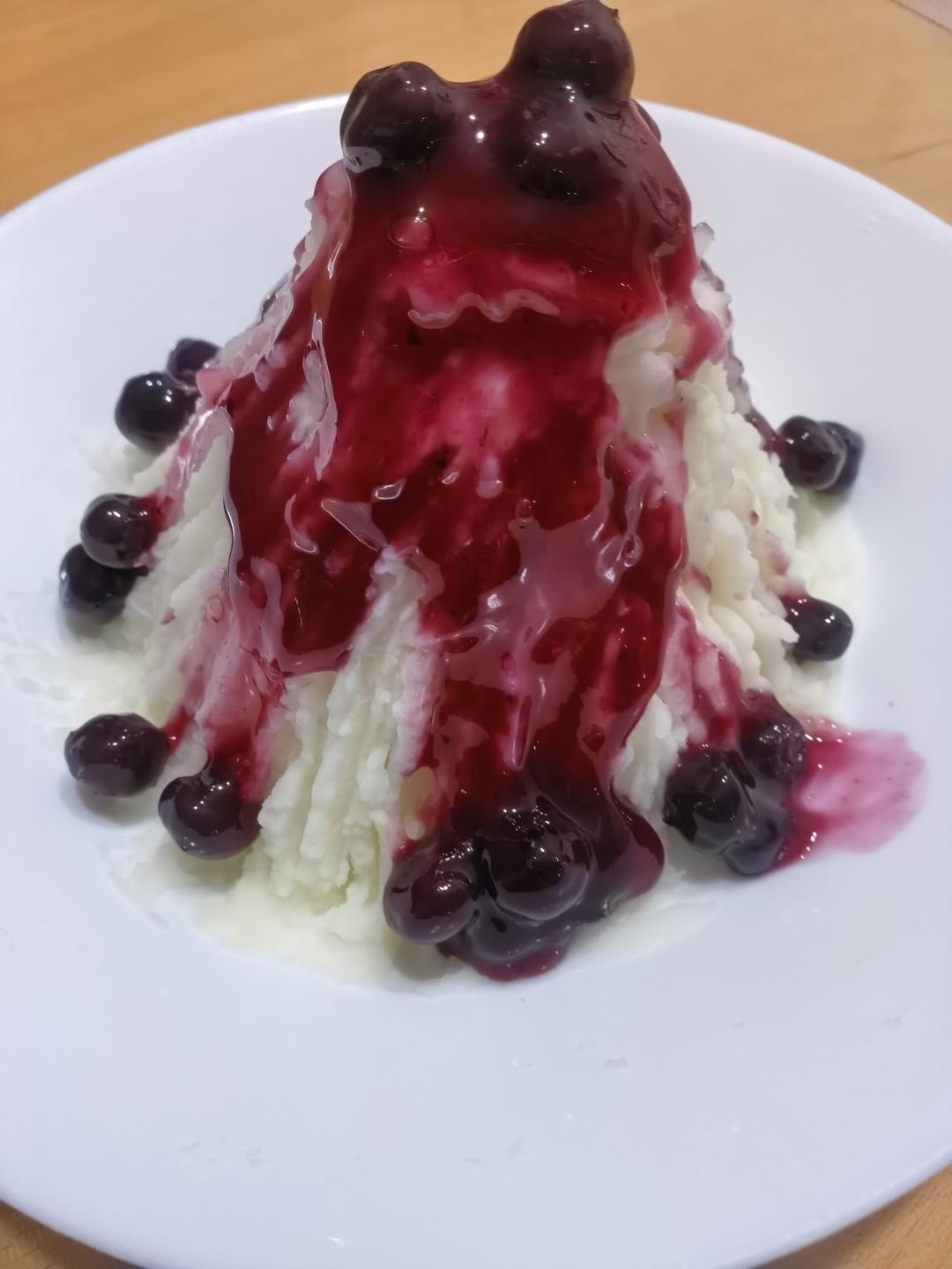 好吃又好看的甜品【蓝莓山药】