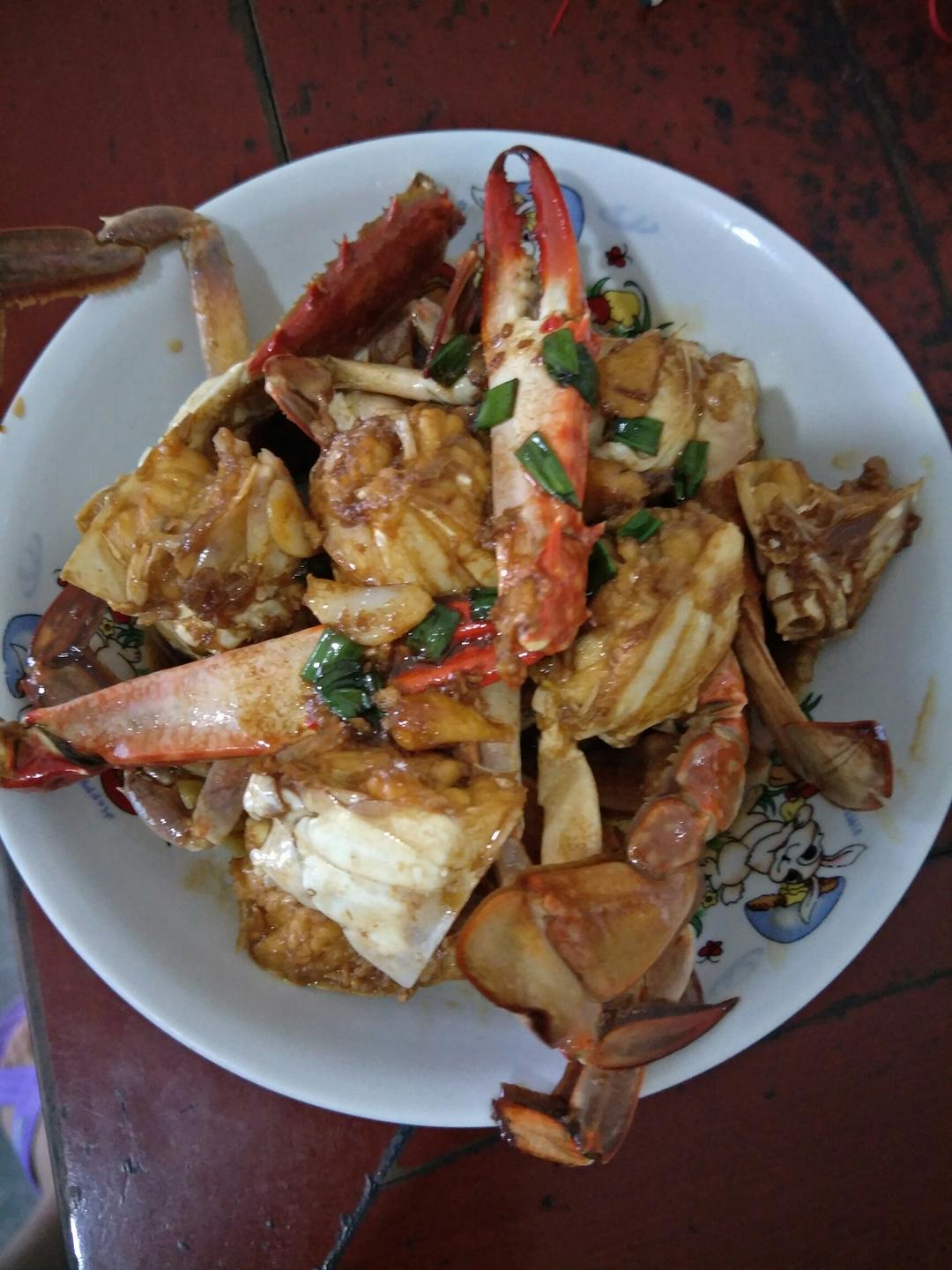 炒梭子蟹