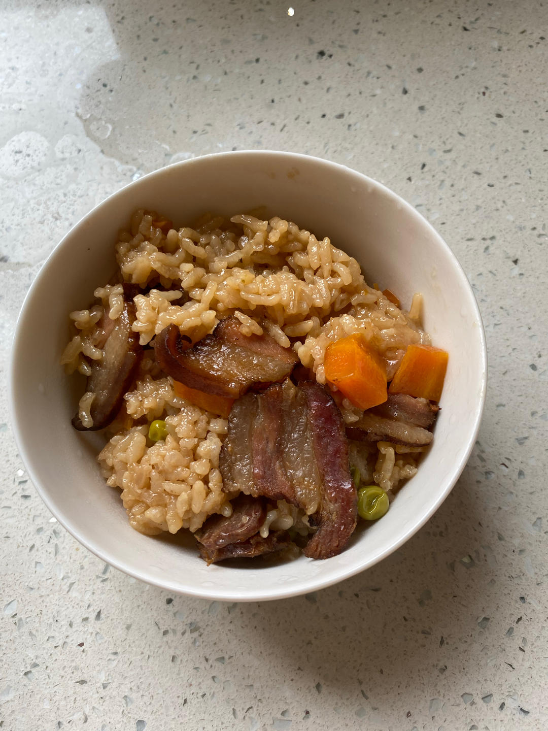 豌豆腊肉糯米饭