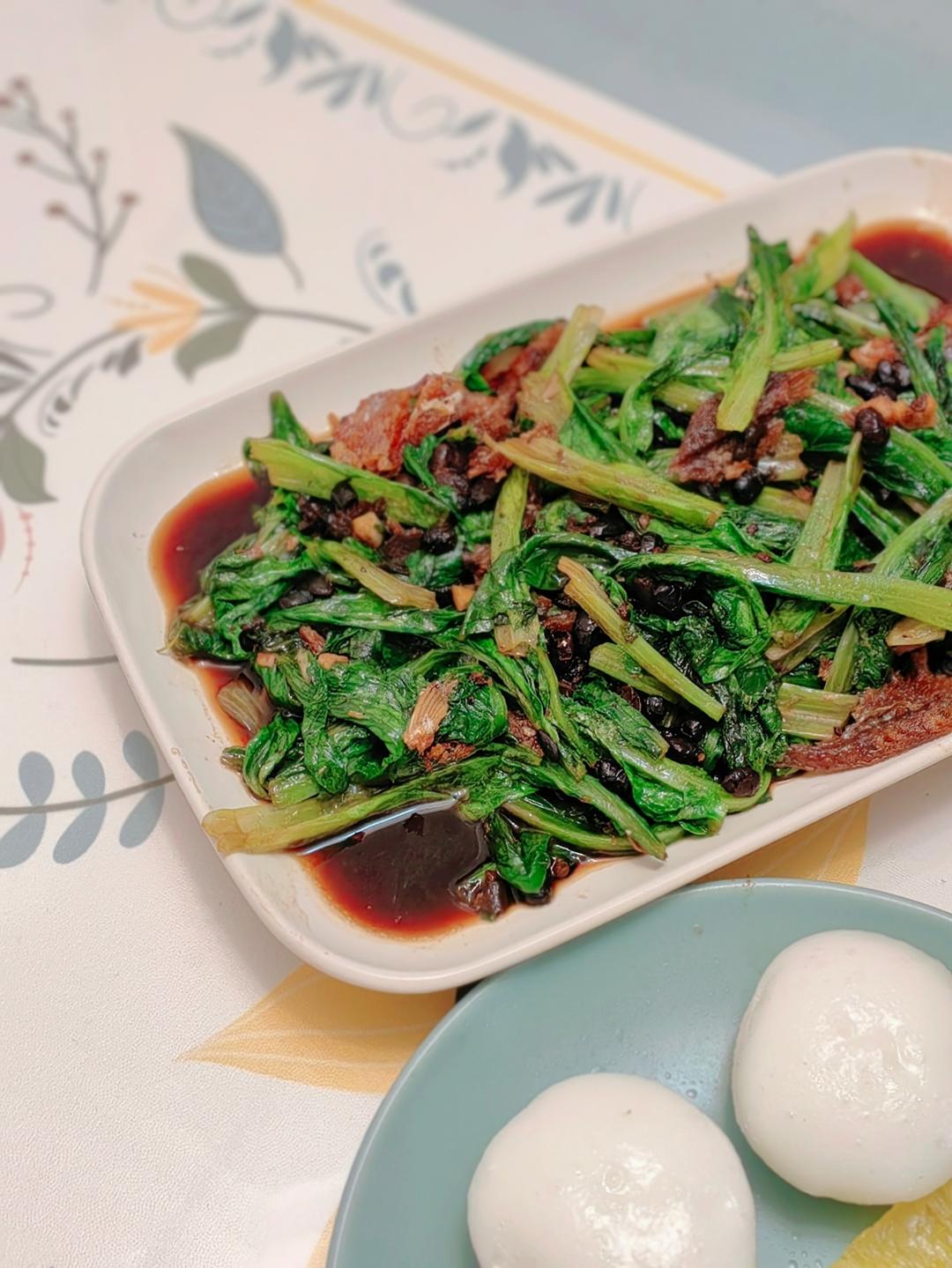 豆豉鲮鱼油麦菜