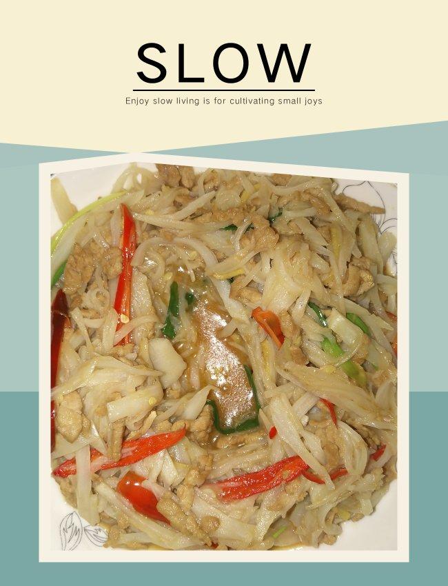 莲菜（莲藕）炒肉丝