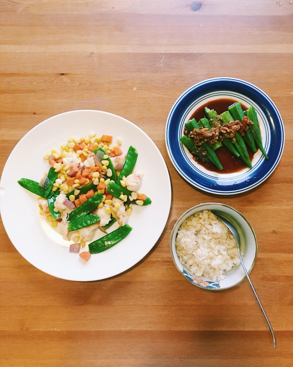 【健身减脂】蔬菜炒龙虾肉